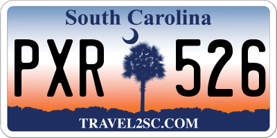 SC license plate PXR526