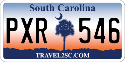 SC license plate PXR546