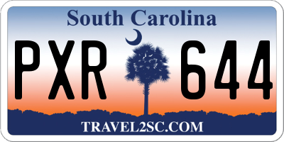 SC license plate PXR644