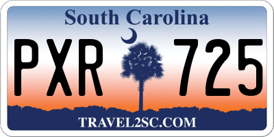 SC license plate PXR725