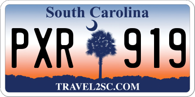 SC license plate PXR919
