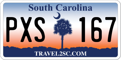 SC license plate PXS167