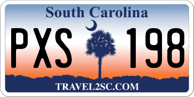 SC license plate PXS198