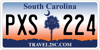 SC license plate PXS224