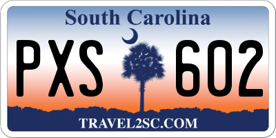 SC license plate PXS602
