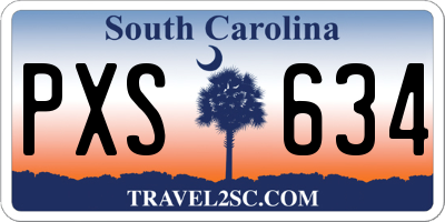 SC license plate PXS634