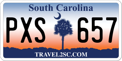SC license plate PXS657