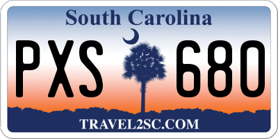 SC license plate PXS680