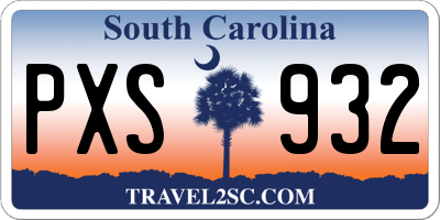 SC license plate PXS932