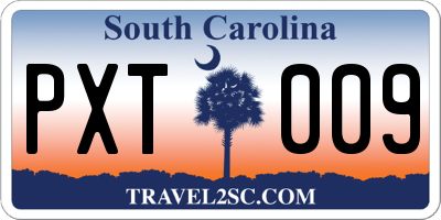 SC license plate PXT009