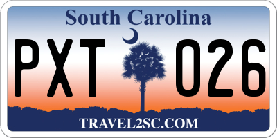 SC license plate PXT026