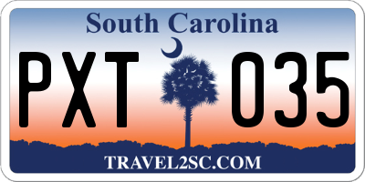 SC license plate PXT035
