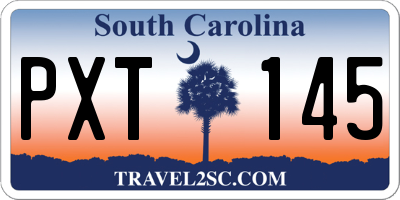 SC license plate PXT145