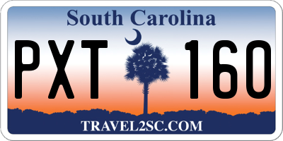 SC license plate PXT160