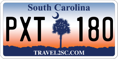 SC license plate PXT180