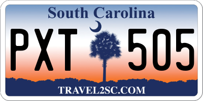 SC license plate PXT505