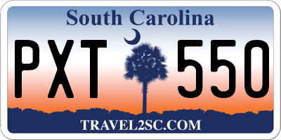 SC license plate PXT550