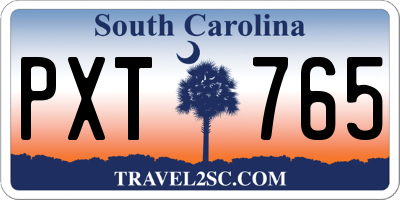 SC license plate PXT765