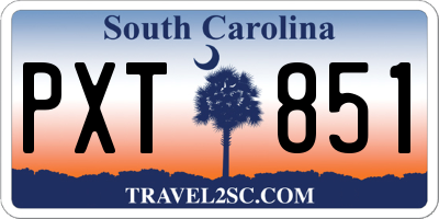 SC license plate PXT851