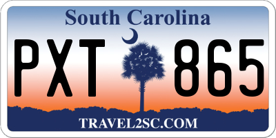 SC license plate PXT865