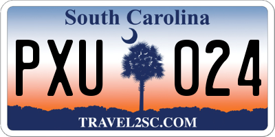 SC license plate PXU024