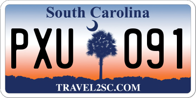 SC license plate PXU091