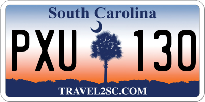 SC license plate PXU130