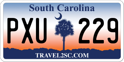 SC license plate PXU229
