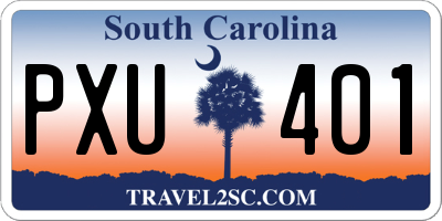 SC license plate PXU401