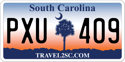 SC license plate PXU409