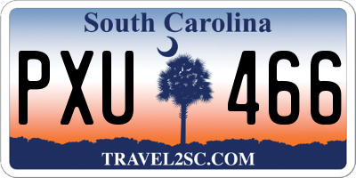 SC license plate PXU466