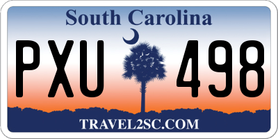 SC license plate PXU498