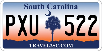 SC license plate PXU522