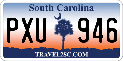 SC license plate PXU946