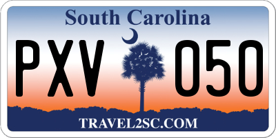 SC license plate PXV050