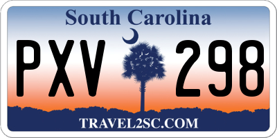 SC license plate PXV298