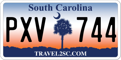 SC license plate PXV744