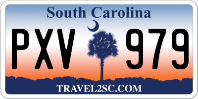 SC license plate PXV979