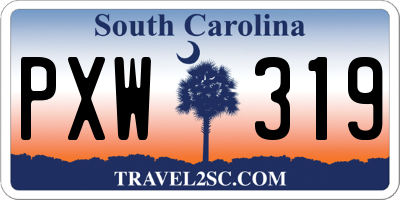 SC license plate PXW319
