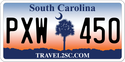 SC license plate PXW450