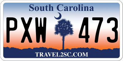 SC license plate PXW473