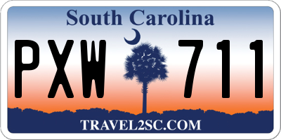 SC license plate PXW711