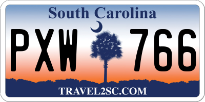 SC license plate PXW766