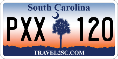 SC license plate PXX120