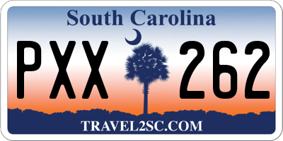 SC license plate PXX262