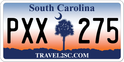 SC license plate PXX275