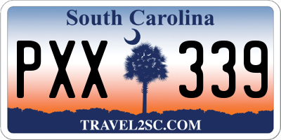 SC license plate PXX339