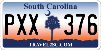SC license plate PXX376