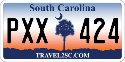 SC license plate PXX424