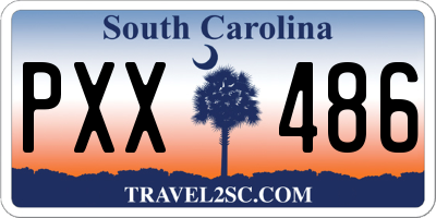 SC license plate PXX486